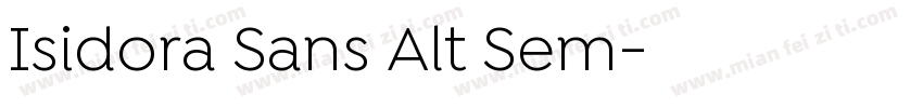 Isidora Sans Alt Sem字体转换